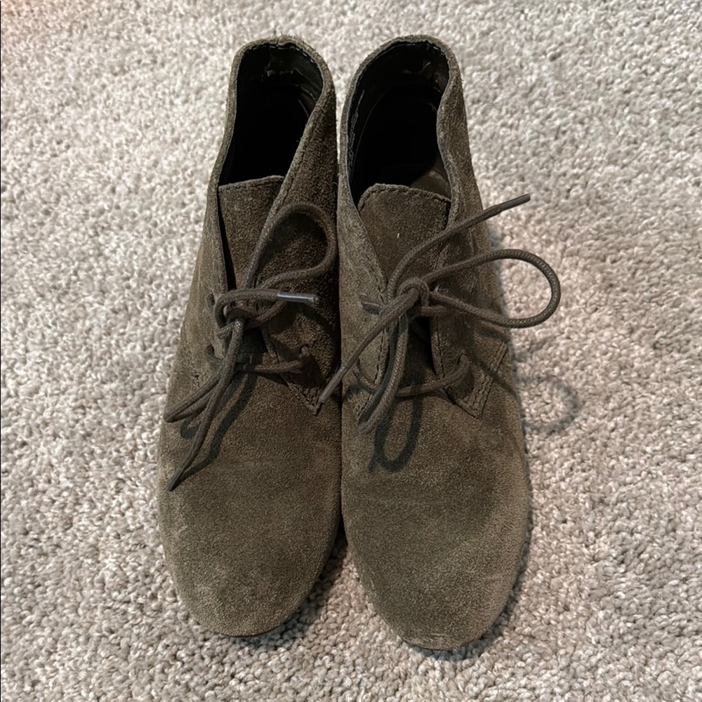 Nine West Suede Wedge Booties